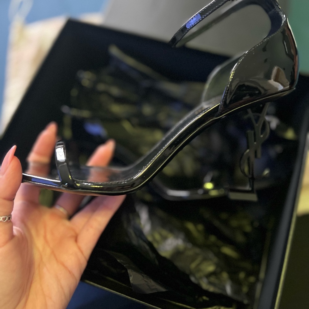 SAINT LAURENT OPYUM ANKLE STRAP SANDAL